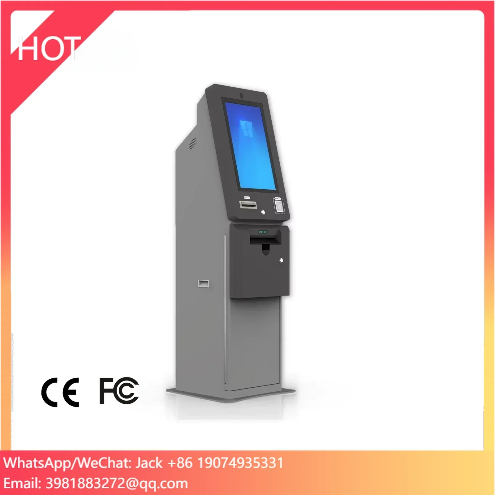 Metal ATM Kiosk Ticket Redempt - Ticket Redemption Machine review and price